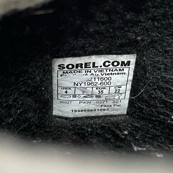 SOREL Yoot Pac Nylon Big Kids SZ 4 Pink Winter Boots NY 1962-600 Snow Boots - Picture 4 of 11